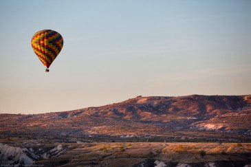 Balloon above Cappadocia in Turkey
