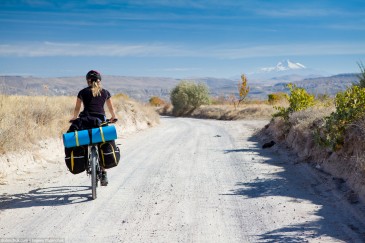 Cyclist in Cappadocia
