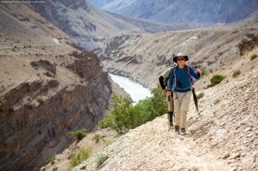 Hikers in Himalayas. Zanskar, North India