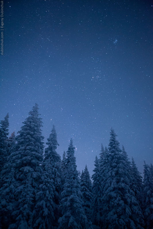 Ночное небо зимнего Урала