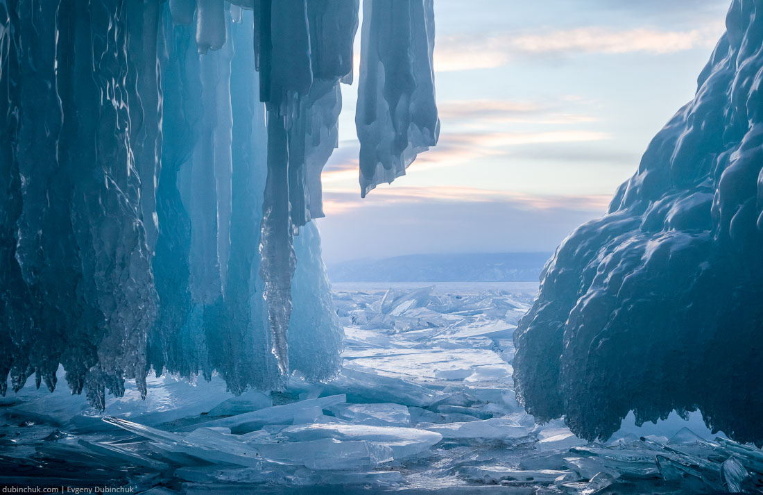 Ледяной грот. Байкал, остров Ольхон. Icy grotto. Baikal, Olkhon island