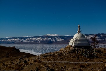 Buddhist stupa on Ogoi island, lake Baikal