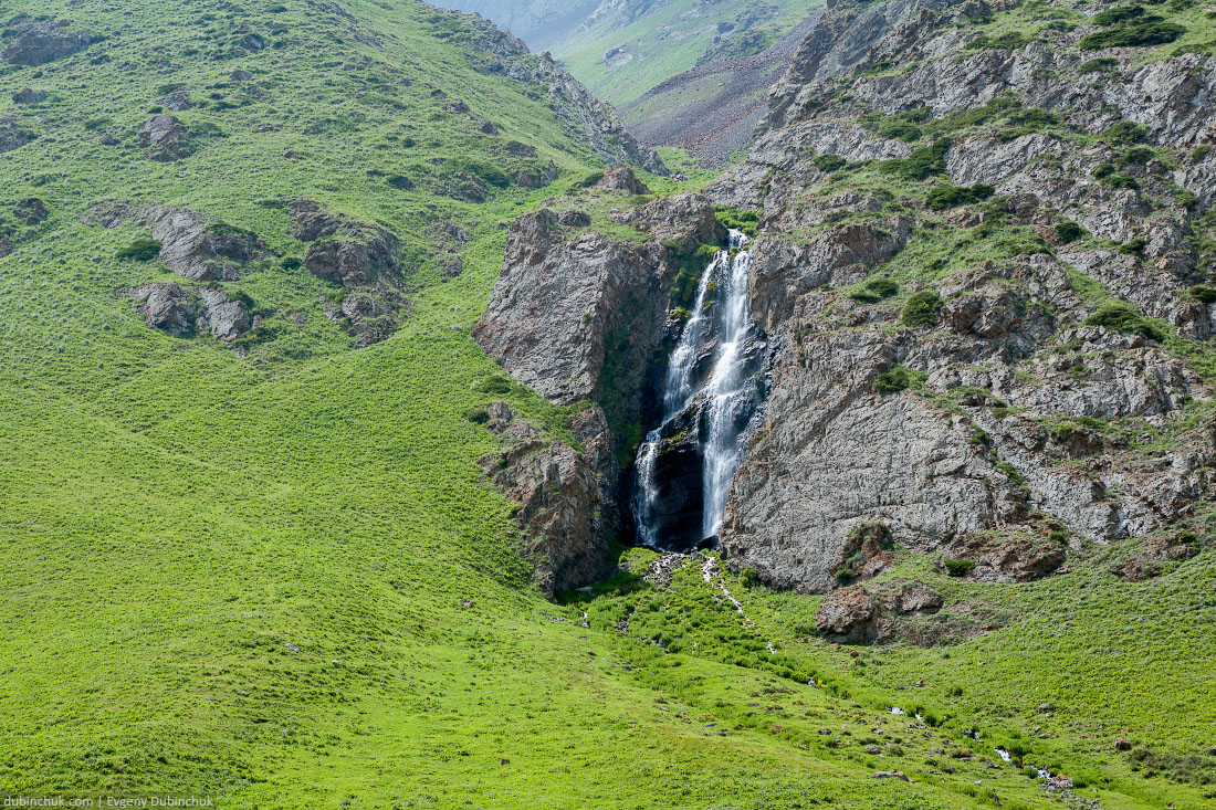 Waterfall in Kegety ravine, Kyrgyzstan