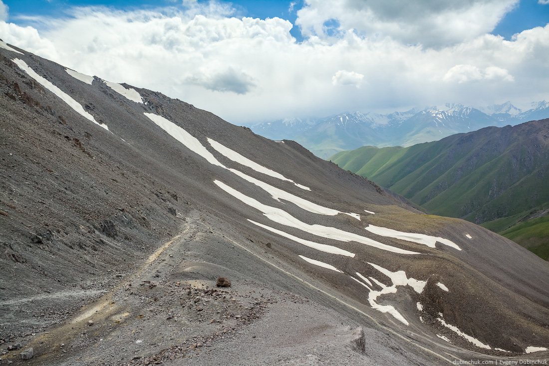 View from Kegety pass in Tien Shan mountains