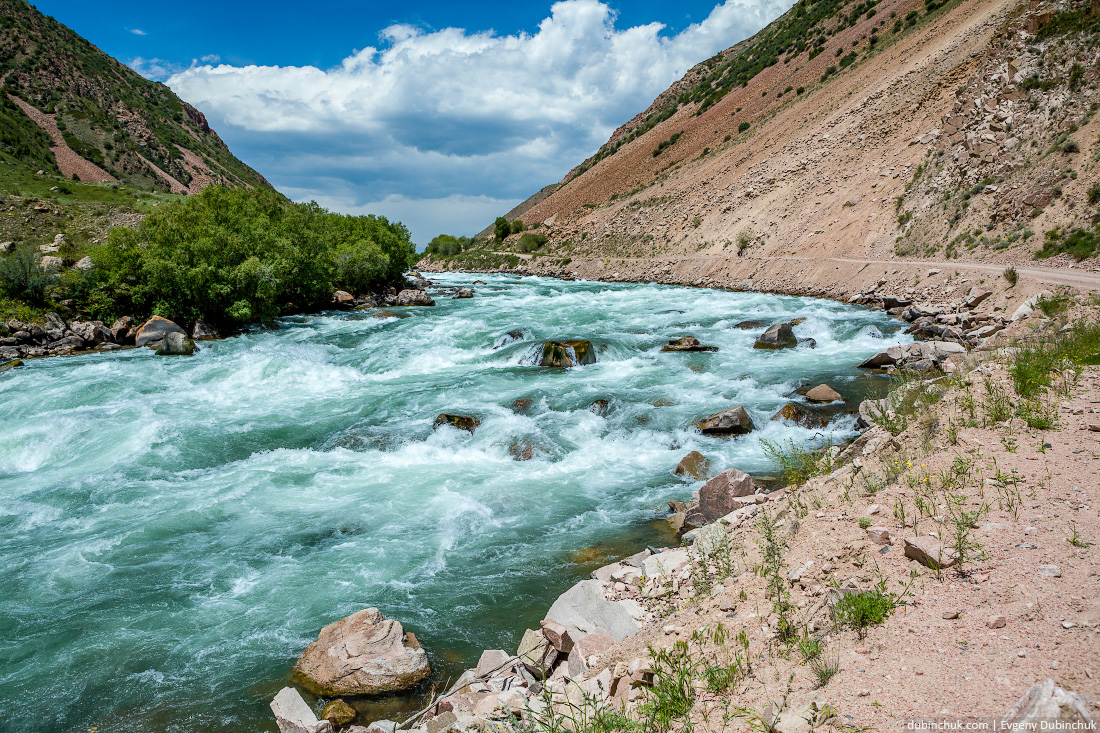 White water in Kyrgyzstan - Kekemeren river