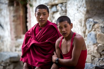 Buddhist monks in Zanskar. Indian Himalayas
