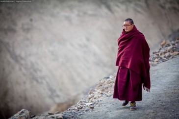 Tibetian monk at Lamayuru monastery