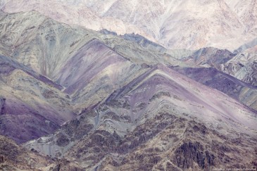 Purple mountains in Himalayas. Ladakh, India