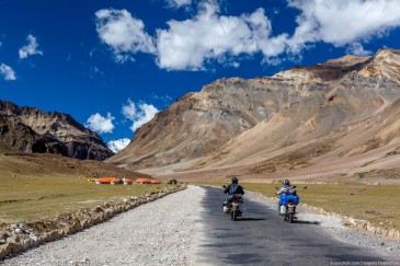 Motorcyclists in Ladakh. India