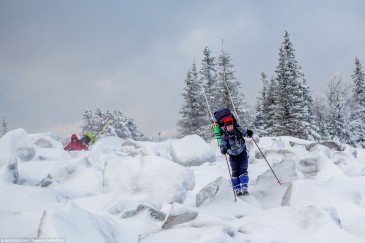 Ski touring in Ural Mountains