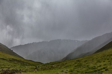Bad weather in Tien Shan Mountains