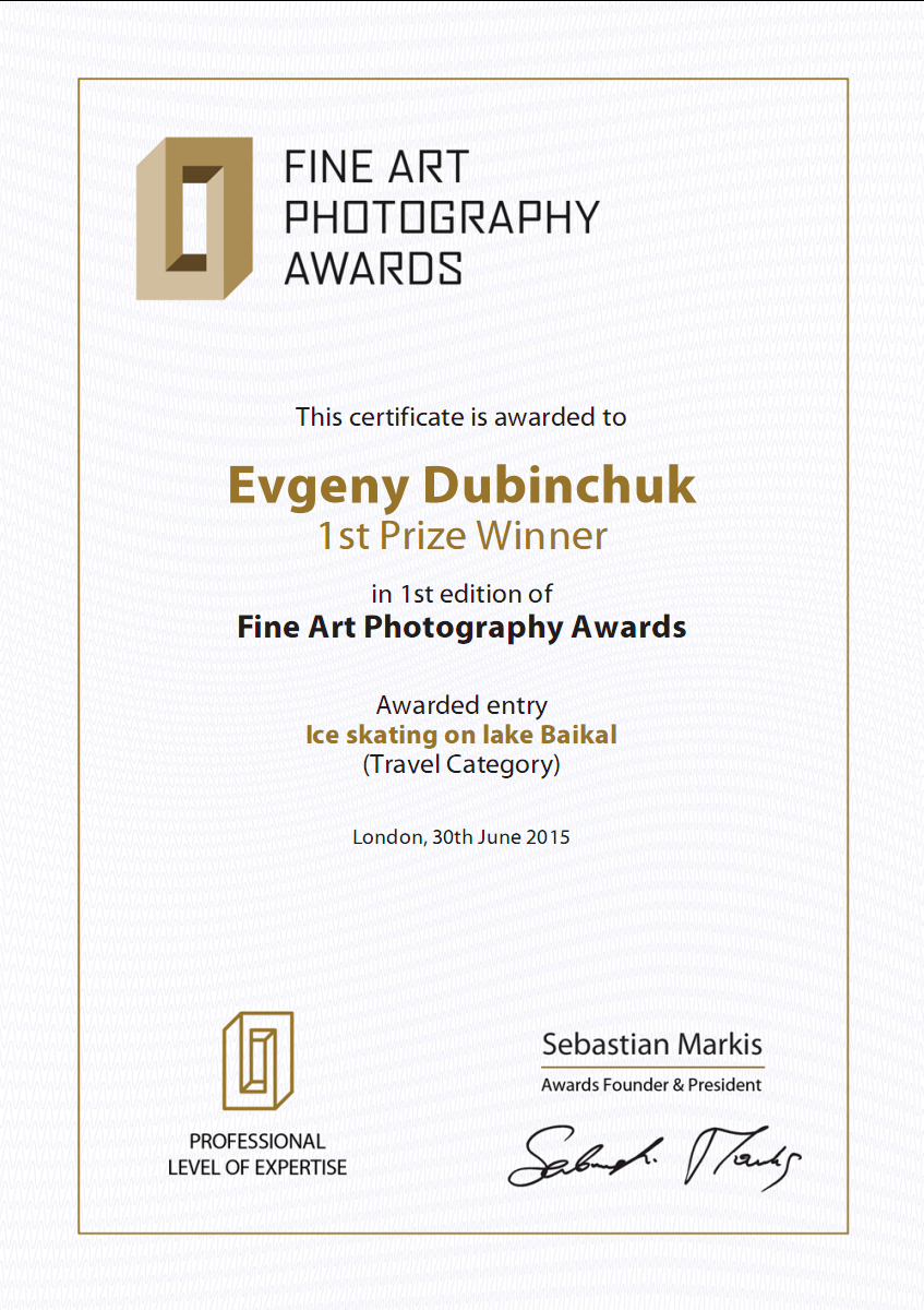 Evgeny Dubinchuk 1st prize winner Fine Art Photography Awards 2015