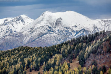Slopes of Altai mountains in late autumn